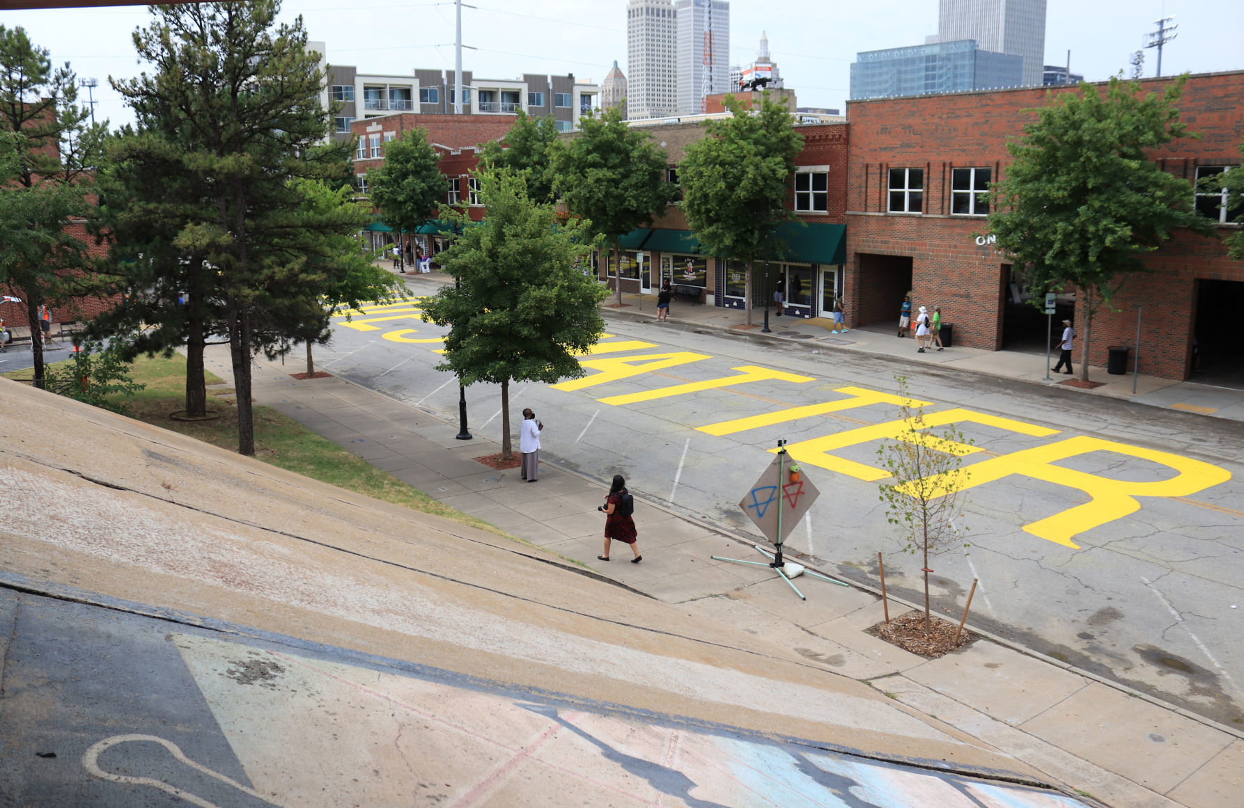 'Black Lives Matter' painted in Greenwood District